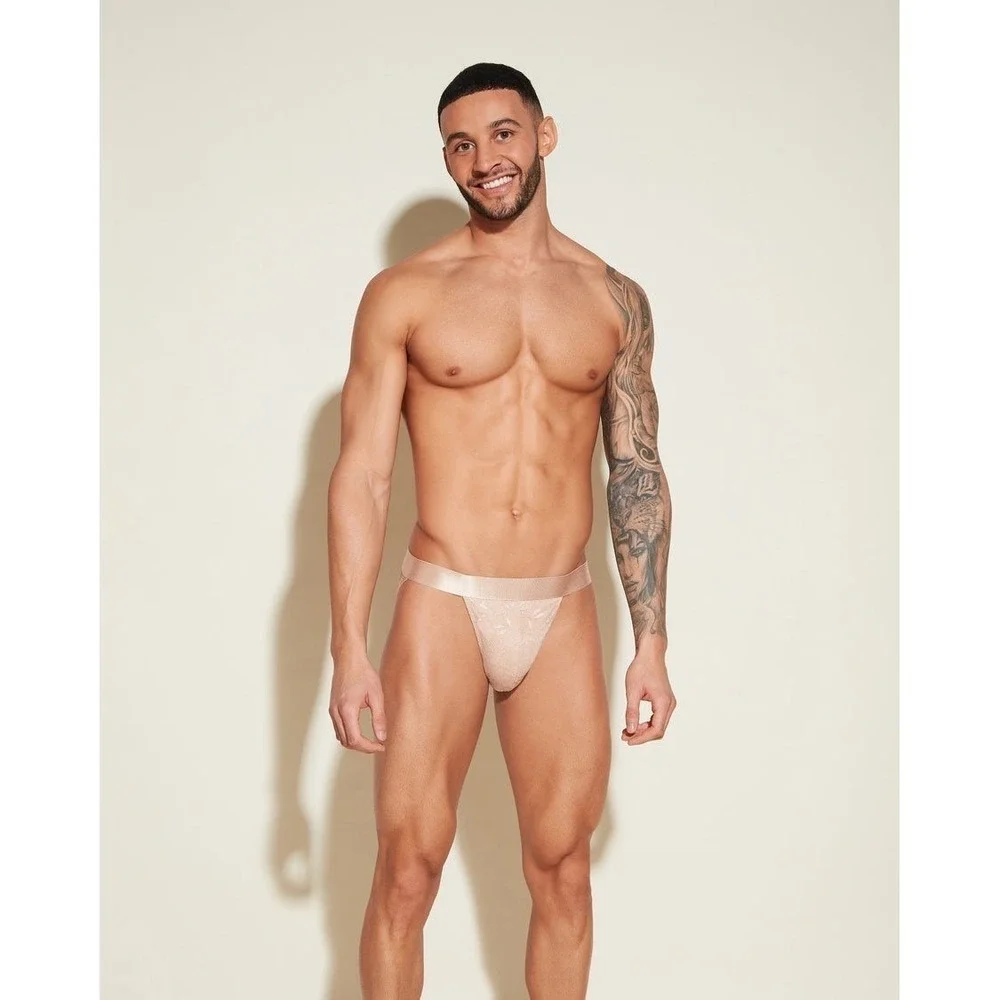 Cosabella Sette Nude Lace Jock Strap Soft Stretch Sexy‎ Underwear size XL